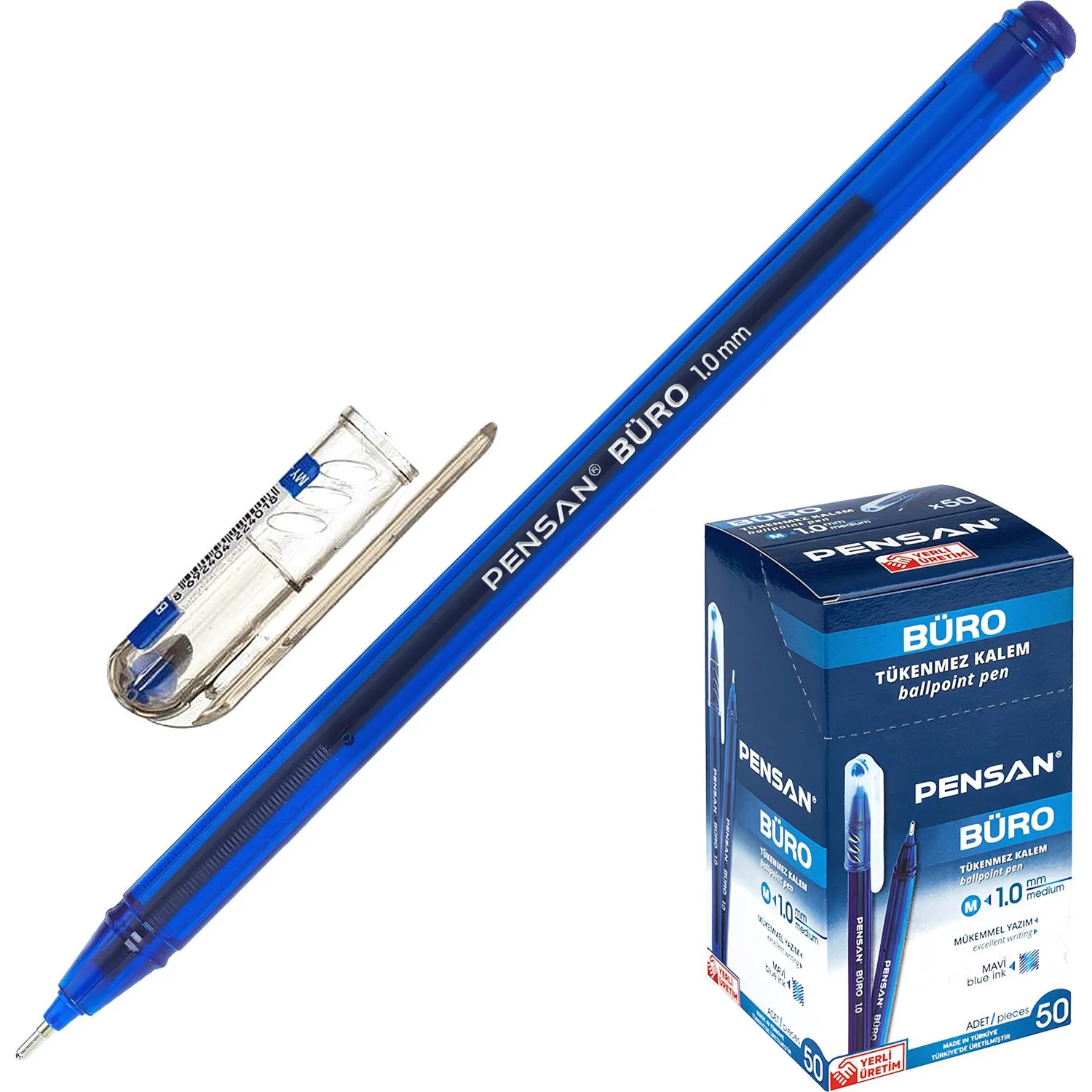 Ручка шариковая неавтомат. Pensan Buro,масл, синий 2270/50c - фото 6