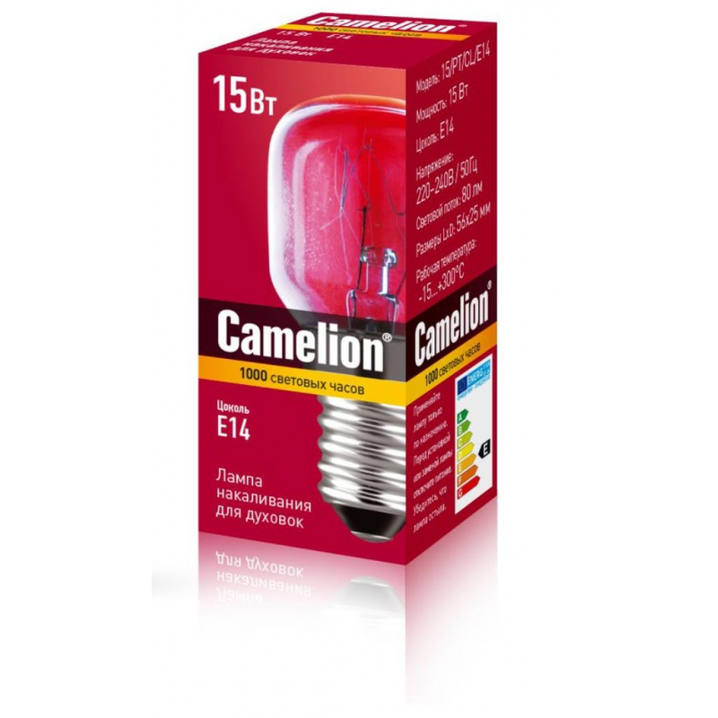 Лампа накаливания для духовок Camelion MIC 15/PT/C - фото 1