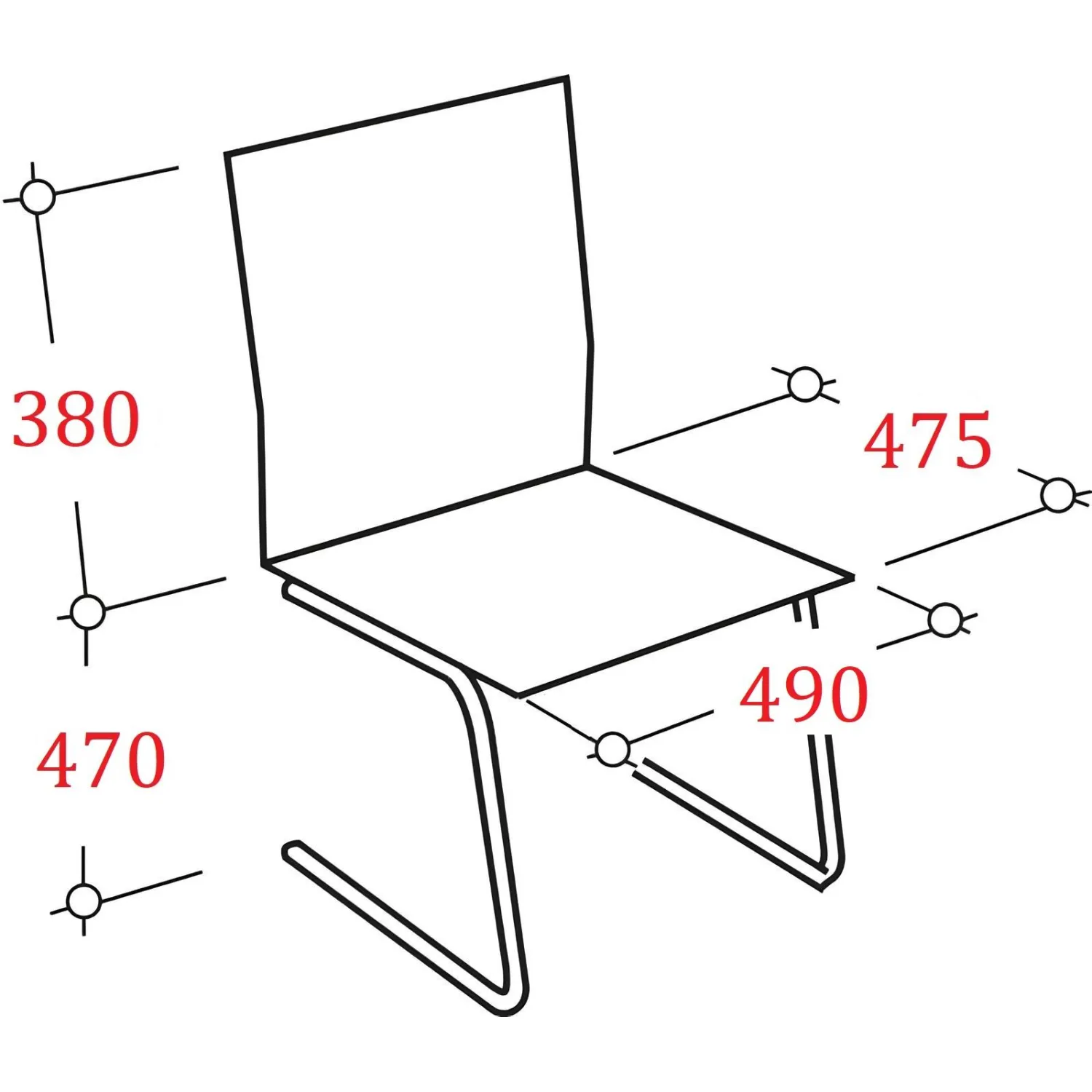 Стул UP_конференц Silwia Arm (Сильвия АРМ) каркас хром, к/з чёрный Z11 - фото 2