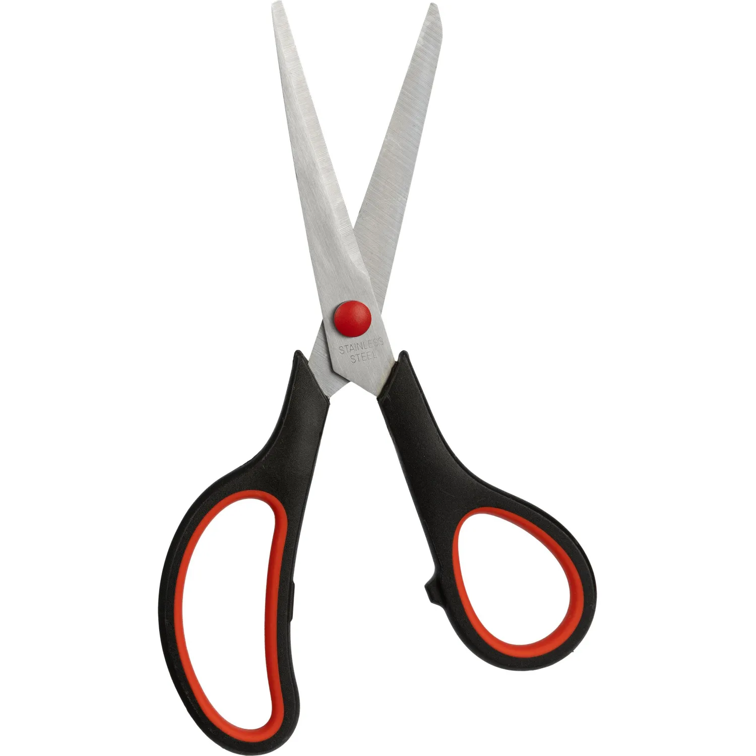 Ножницы 190 мм с пласт. прорезин. ручками, цвет крс/черн - фото 3