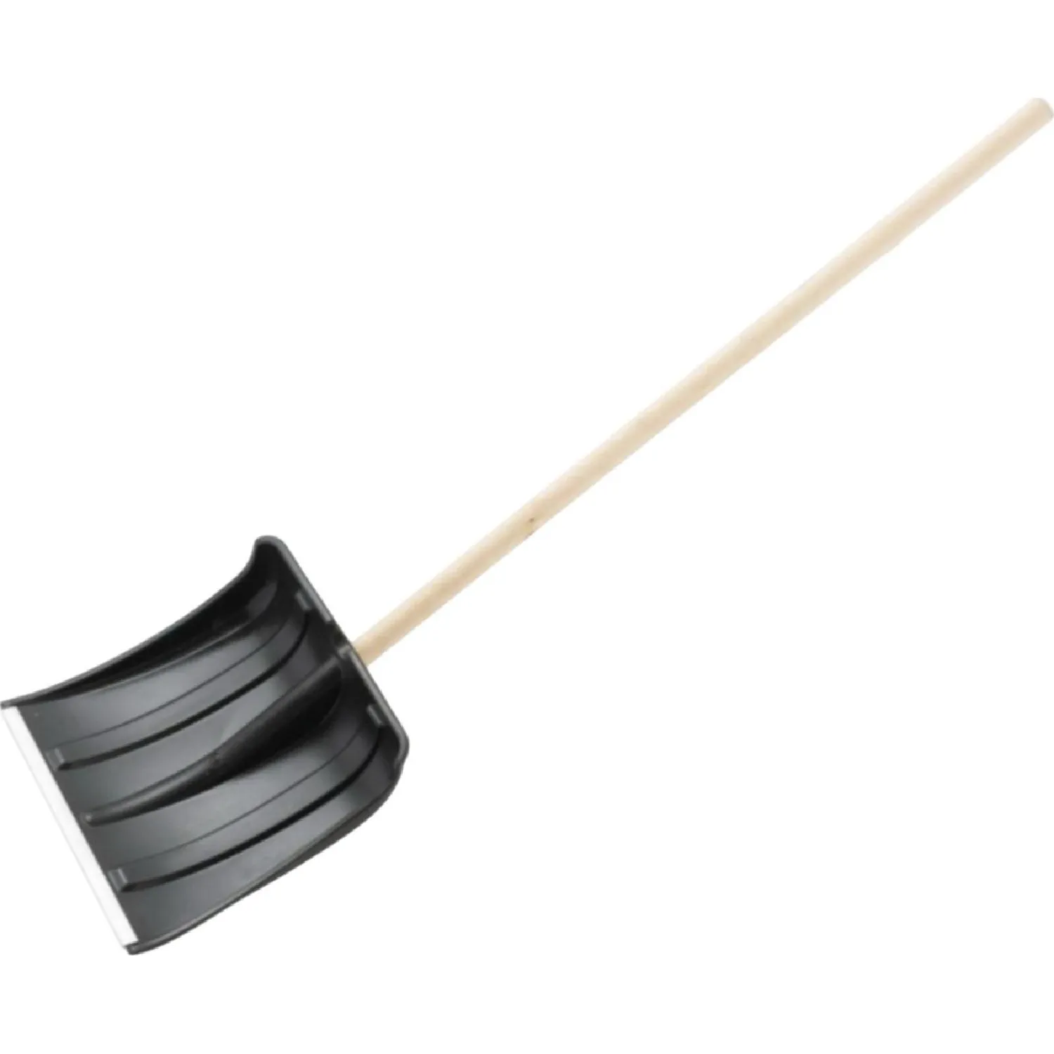 Лопата для уборки снега пластик/ковш 38х38,5х142 см с дерев черенком 615745 - фото 1