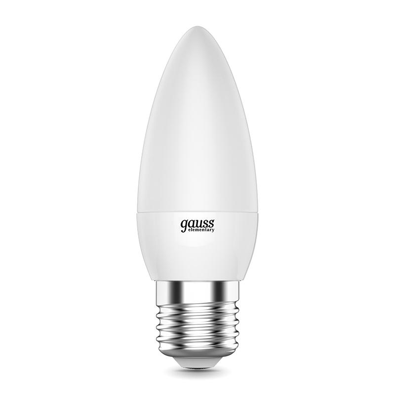 Лампа светодиодная Gauss LED Elementary Свеча 8Вт E27 520Лм 3000K (33218) - фото 4