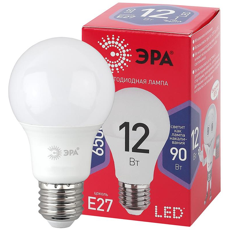 Лампа светодиодная ЭРА LED A60-12W-865-E27 R 12Вт Е27 6500К Б0045325 - фото 2
