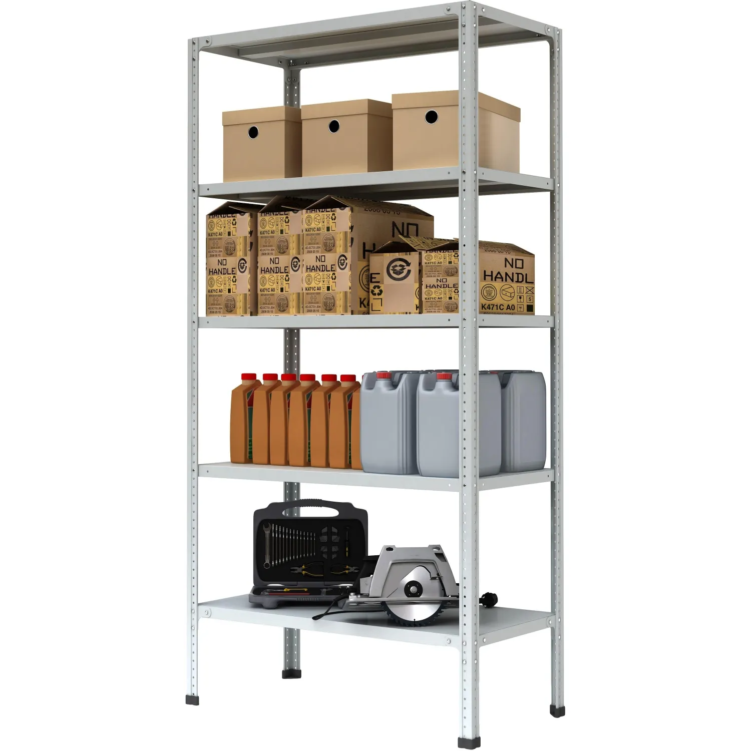 Стеллаж металлический P_МС-245 с 5-ю полками 1000х400х2000 - фото 2