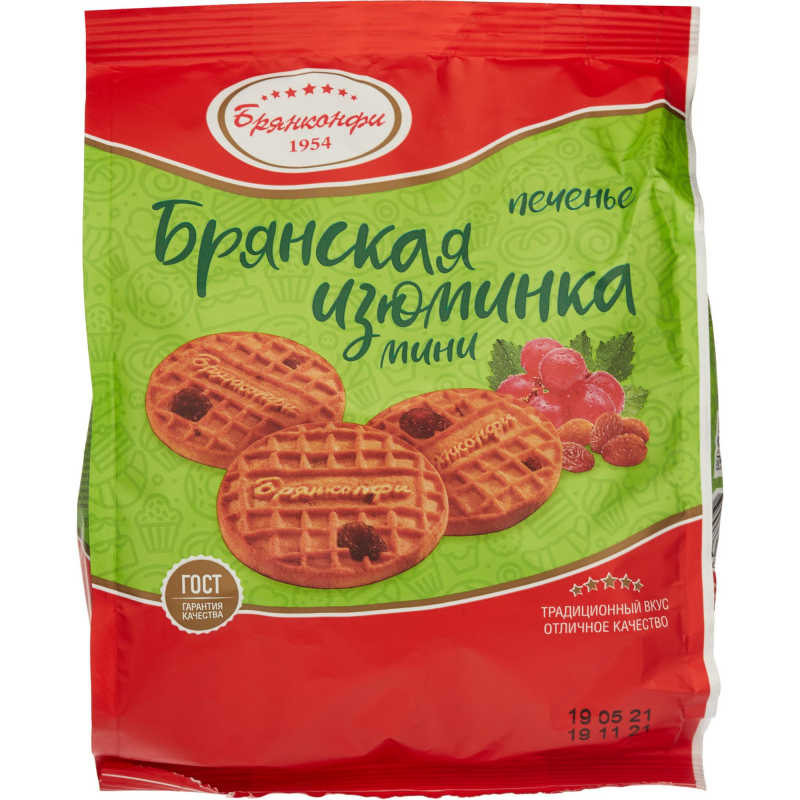 Печенье сахарное Брянская изюминка -мини, 250г - фото 1