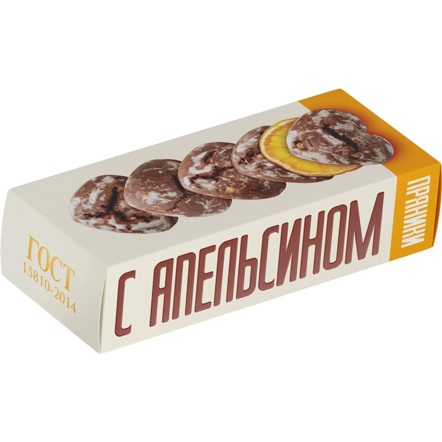 Пряники Полет Шоколадные с кусочками апельсина, 250г - фото 1