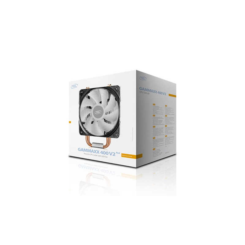 Кулер DEEPCOOL GAMMAXX 400 V2 RED LGA1366/115X/AM4/AM3/+/AM2/+/FM2/+ RET - фото 6