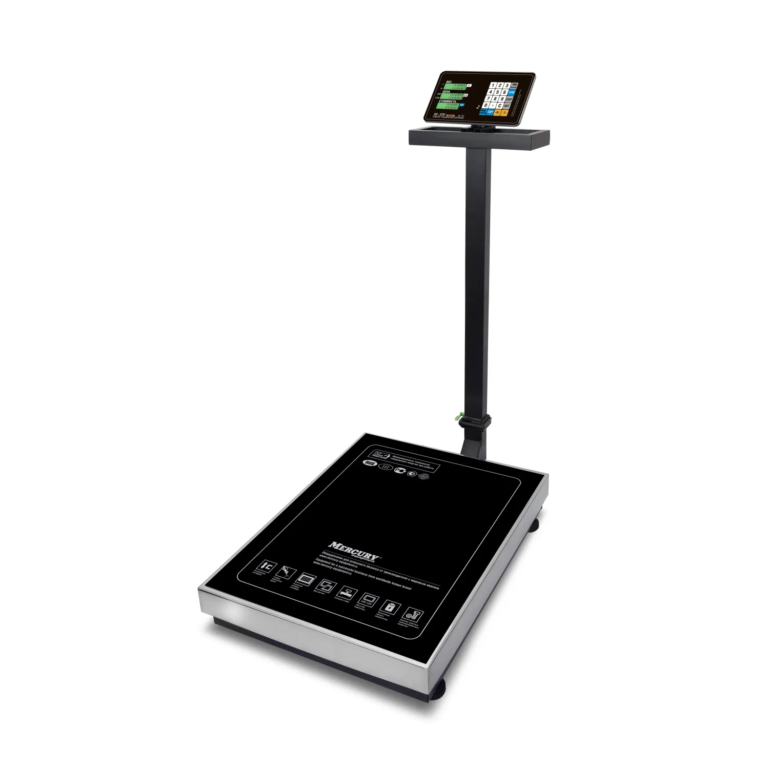 Весы торговые напольные M-ER 333 ACLP-600.200 TRADER с расч. стоимости LCD - фото 1
