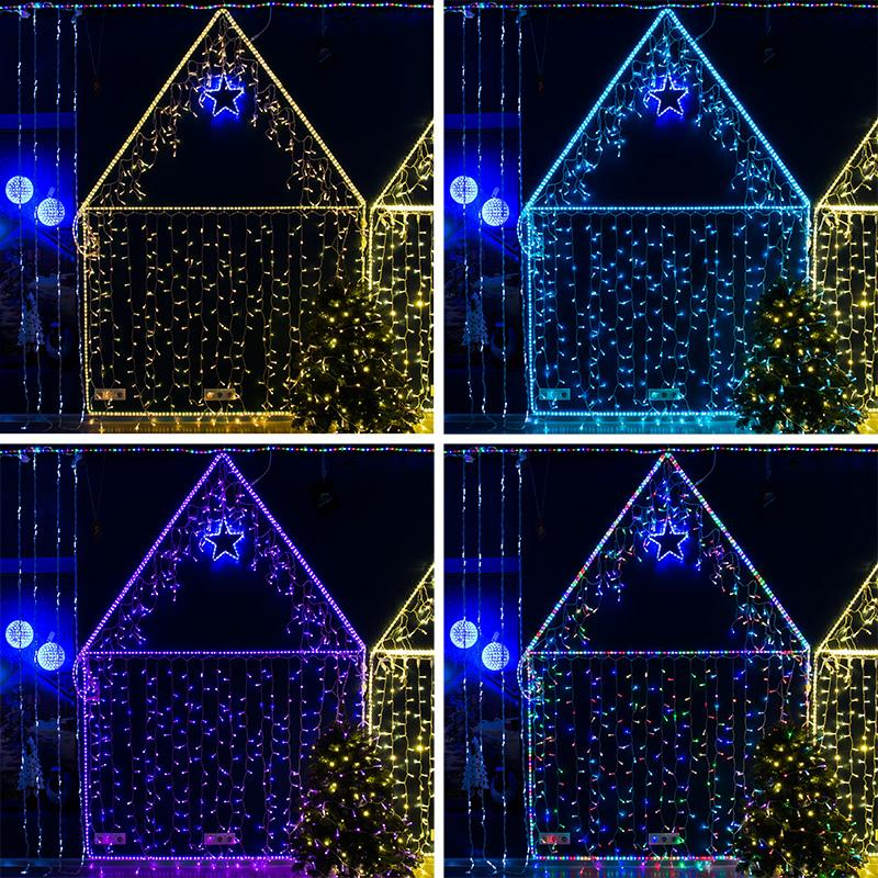 Гирлянда светодиодная Нить 10м 100  цвет: RGB.  с динамикой 230 В 245-409 - фото 4