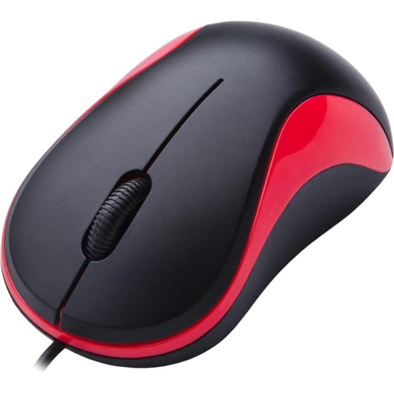 Мышь компьютерная Oklick 115S ч/кр оптичес (1200dpi) USB для ноутбука 2but - фото 1