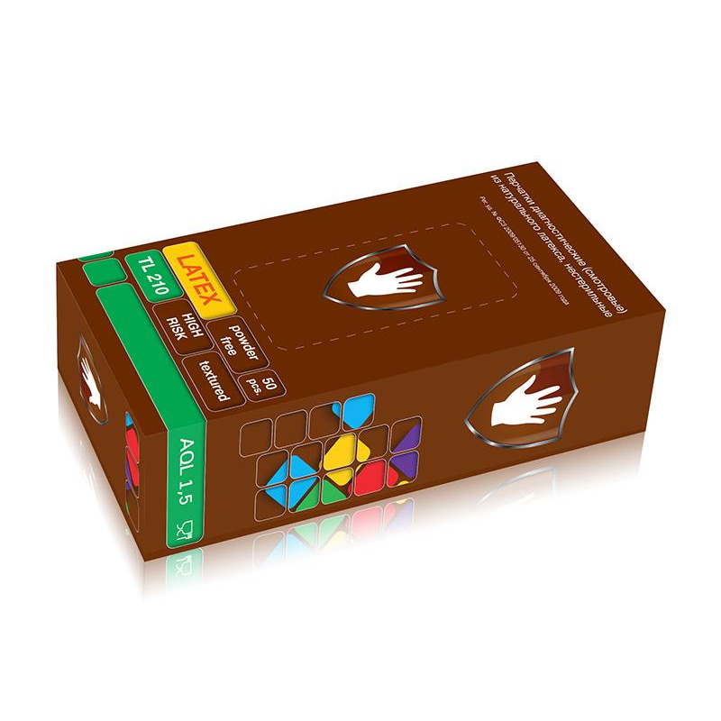 Перчатки латекс., н/с, н/о, S&C High Risk TL210/ DL210 (XL)25пар/уп,ПС - фото 3