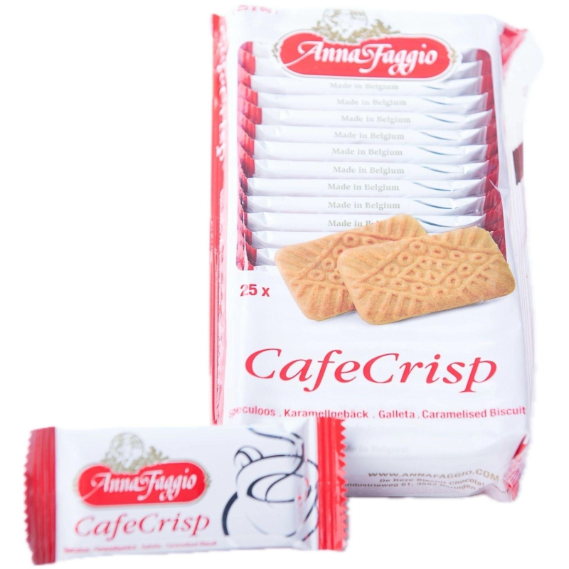 Печенье Cafe Crisp ANNA FAGGIO хруст.карамельное (инд.уп.), 25шт/уп., 150г - фото 1