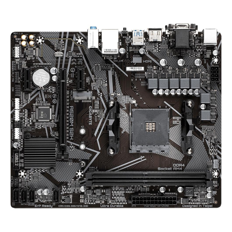 Материнская плата Gigabyte A520M S2H AM4 AMD 2xDDR4 mATX RTL - фото 1