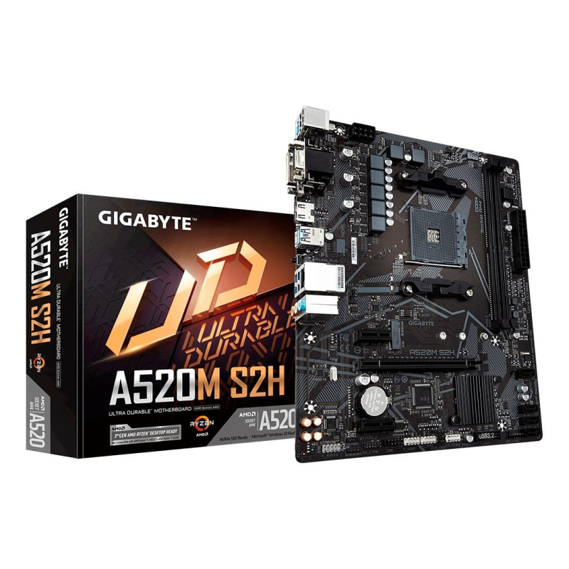 Материнская плата Gigabyte A520M S2H AM4 AMD 2xDDR4 mATX RTL - фото 5