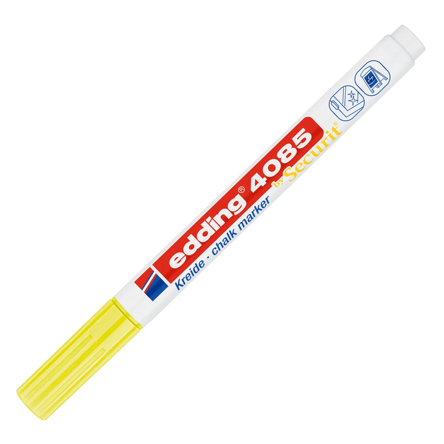 Маркер меловой edding 4085/065. 1-2 мм. Неоновый желтый - фото 2