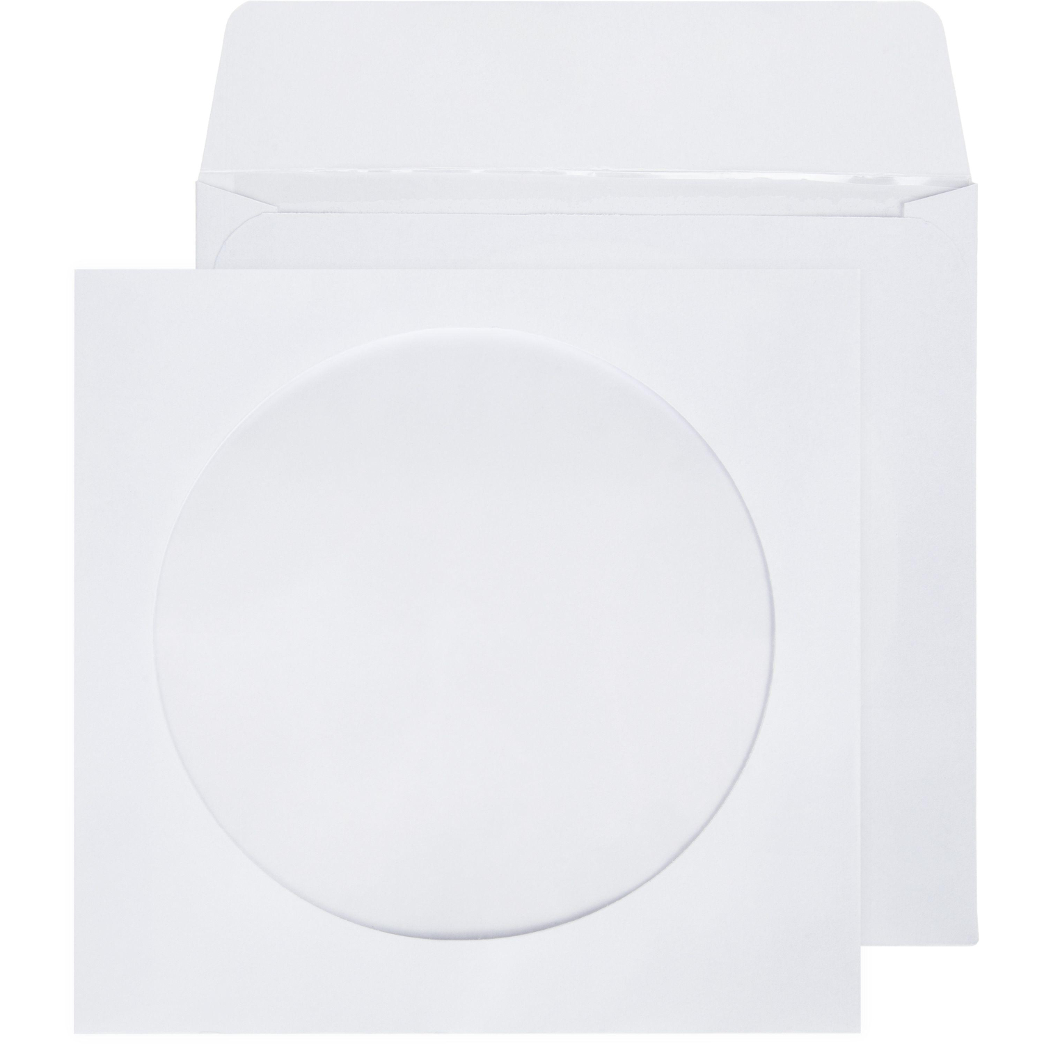 Конверт Белый CD декстрин 125х125 окно d100мм 25шт/уп/4573 - фото 2