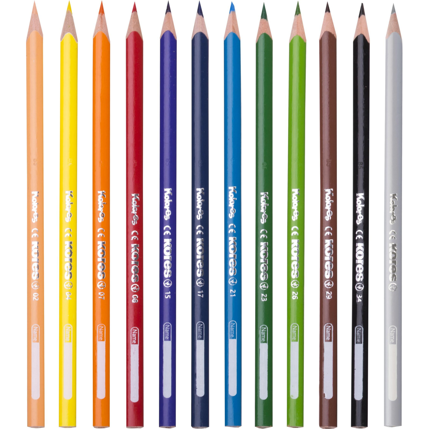 Карандаши цветные 12цв 3-гран,точилка Kores 93312.01 - фото 2