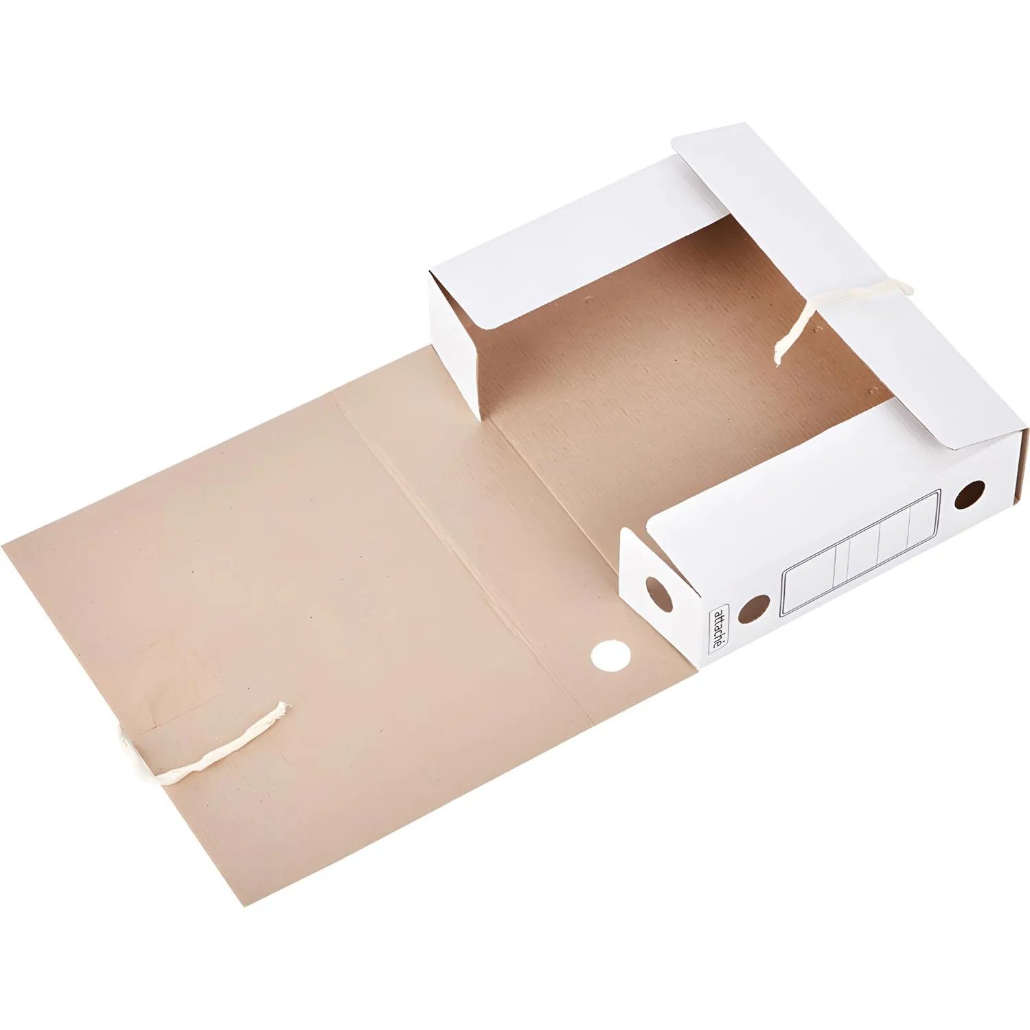 Короб архивный ATTACHE,с завязками 75 мм ,бе лый - фото 2