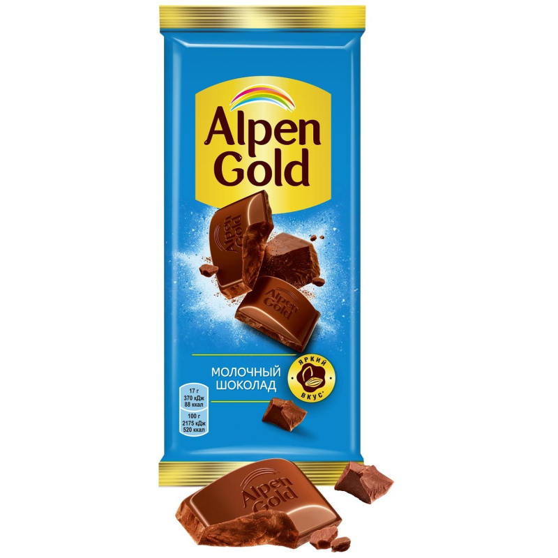 Шоколад молочный ALPEN GOLD 80г - фото 2