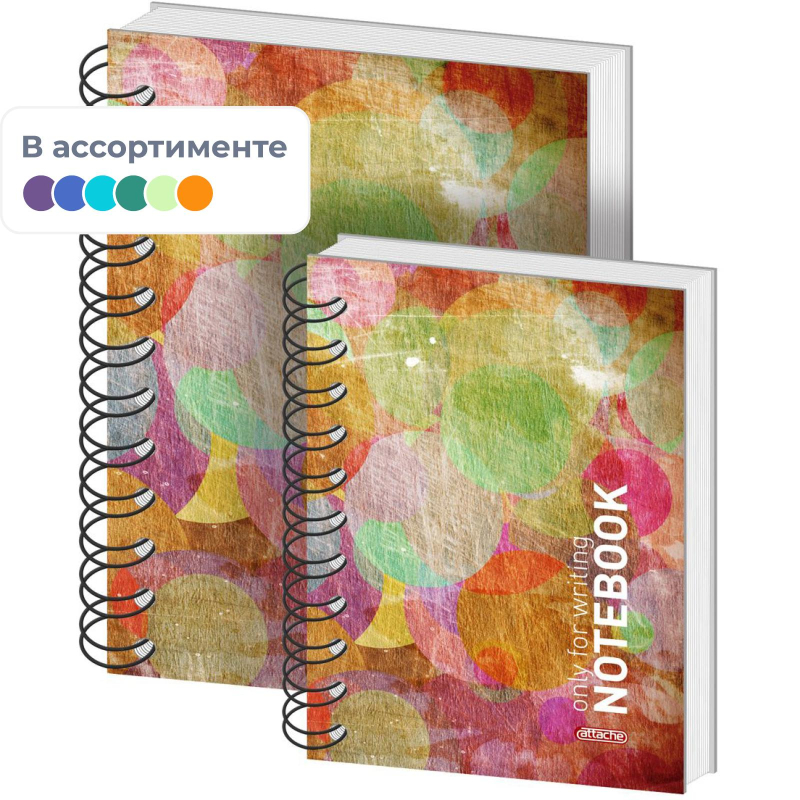 Бизнес-тетрадь Attache Imagination А5/80л,тв.переплет,клетка,спираль - фото 2