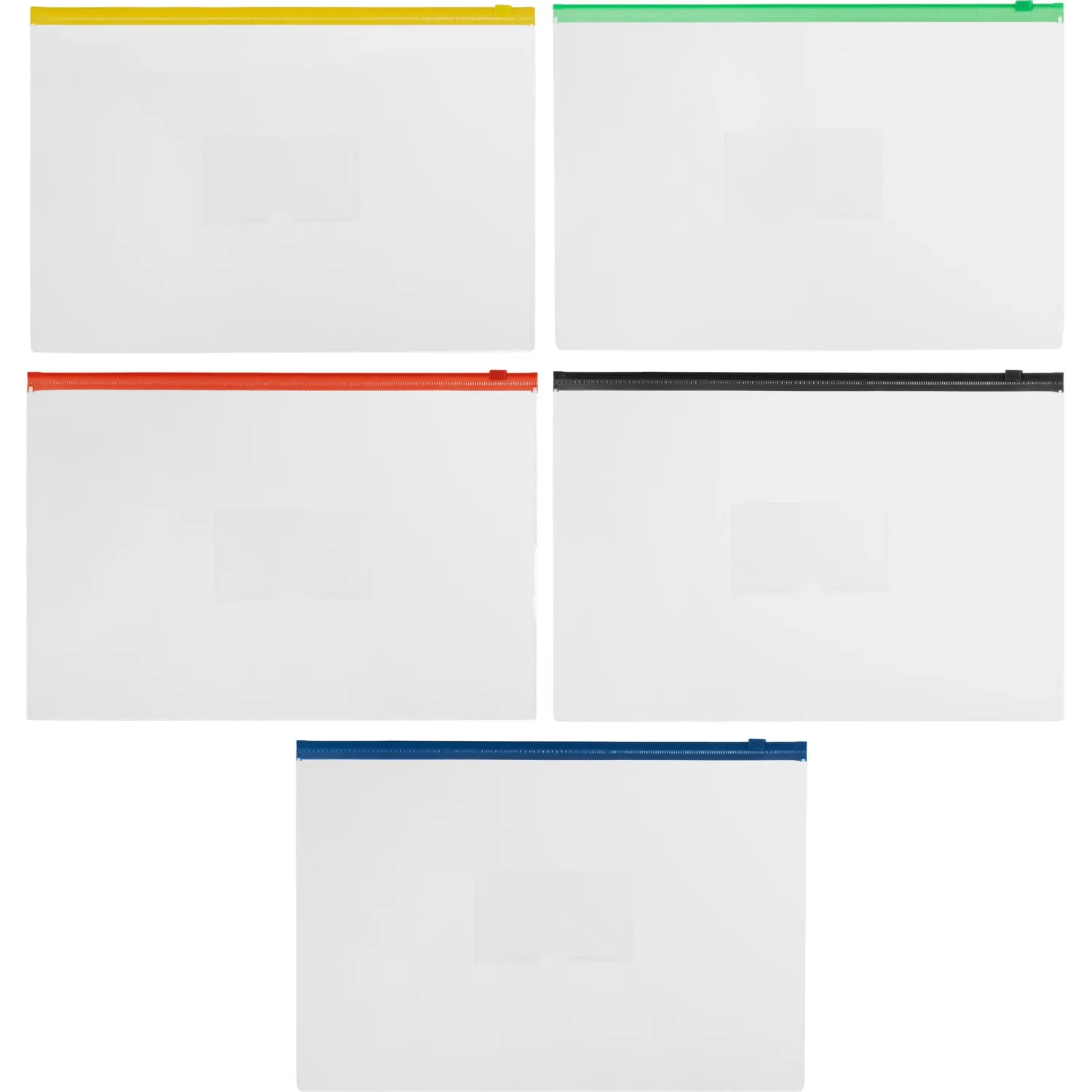 Папка-конверт на молнии Аttache A5 в ассортименте 5 шт/уп - фото 2