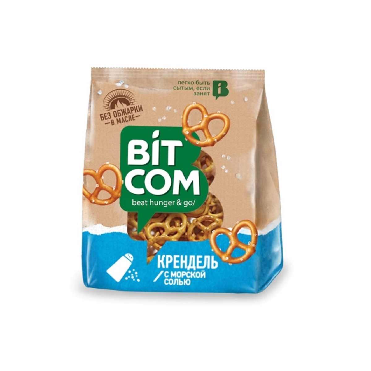 Сушки Крендель с морской солью Bitcom, 130г - фото 1