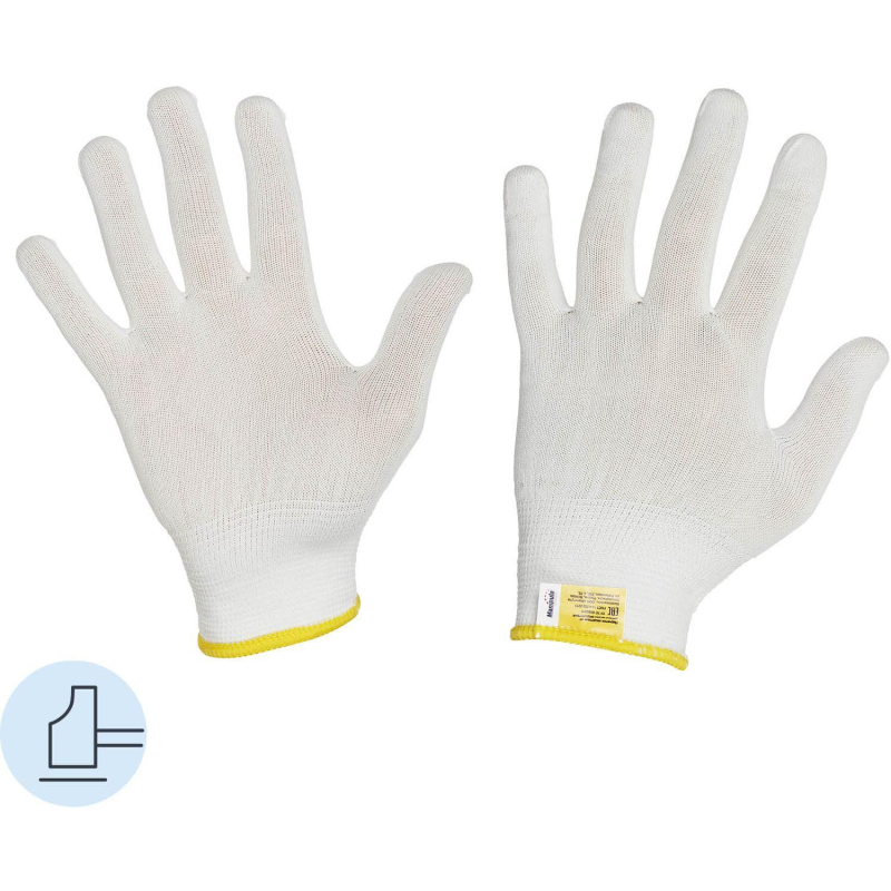Перчатки нейлон Manipula МИКРОН (TNY-24/MG101) белые 10 пар/уп р7,ПС - фото 1