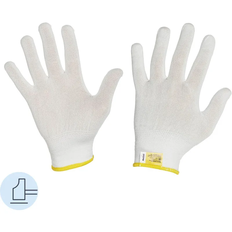 Перчатки нейлон Manipula МИКРОН (TNY-24/MG101) белые 10 пар/уп р9 - фото 1