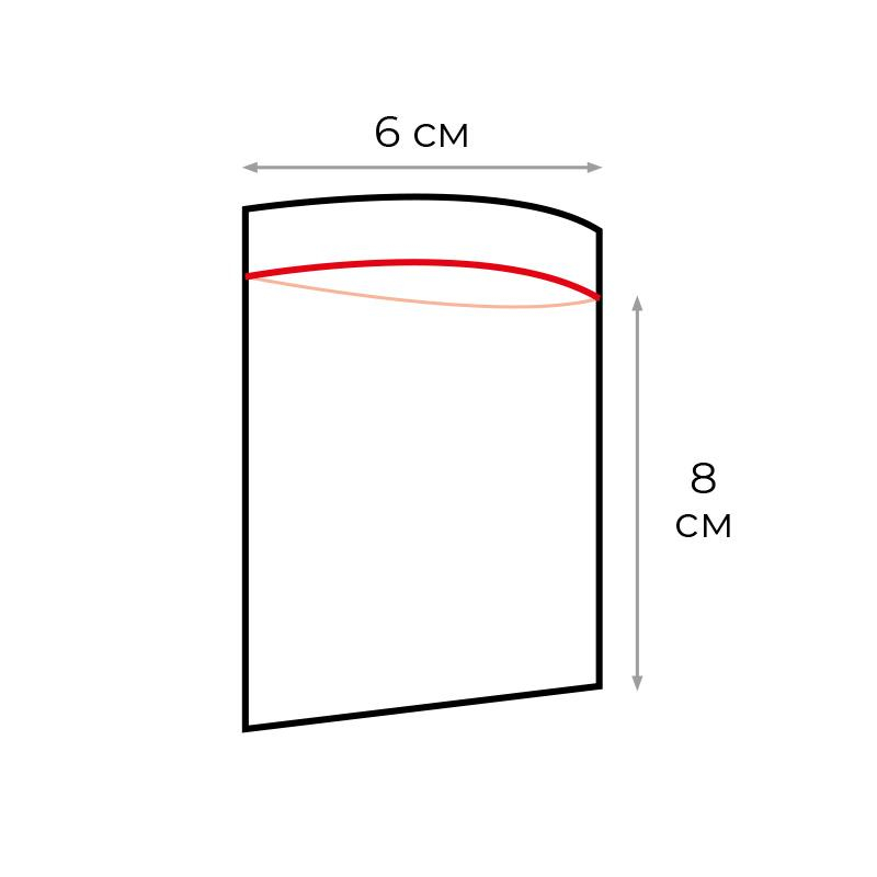 Пакет с замком (Zip Lock) 6x8 см., 32мкм, 1000 шт/уп эконом - фото 2