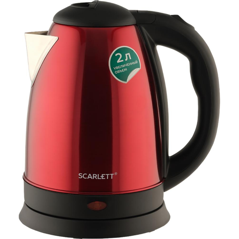 Чайник электрическийSCARLETT SC-EK21S76, сталь, 2л, 1800Вт, красный - фото 3