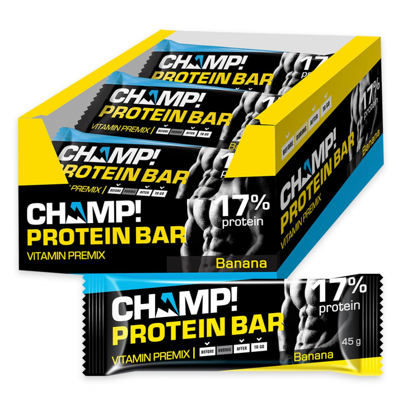 Батончик банановый протеиновый Champ!, 18шт/1уп - фото 1