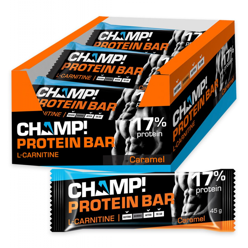 Батончик карамельный протеиновый Champ!, 18шт/1уп - фото 1