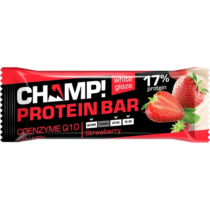 Батончик клубничный протеиновый Champ!, 18шт/1уп - фото 3