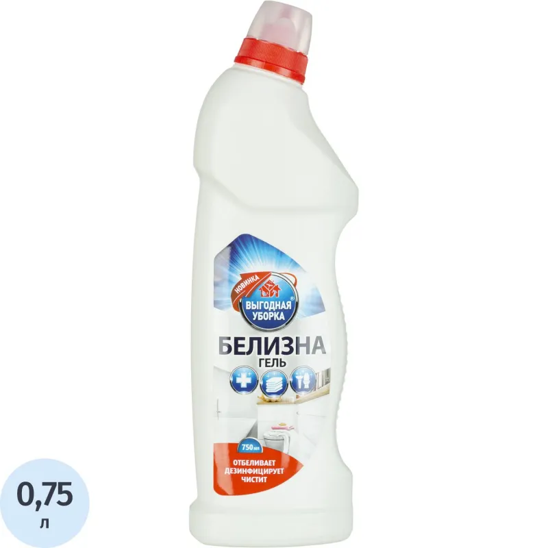 Средство для сантехники отбеливающее ВЫГОДНАЯ УБОРКА Белизна-гель 750 мл - фото 1