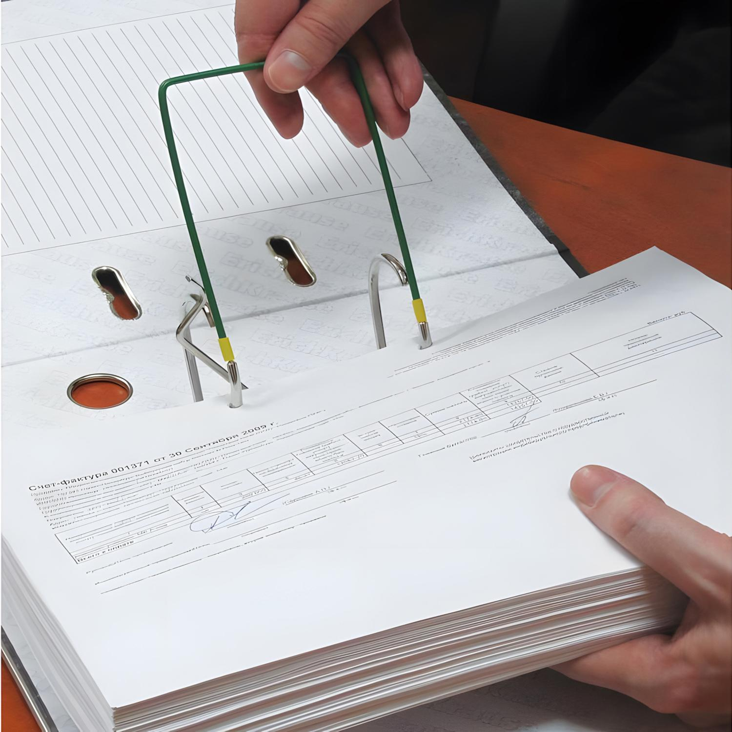 Механизм для скоросшивателя разъемный Attache металл/пластик,10 шт.,зеленый - фото 4