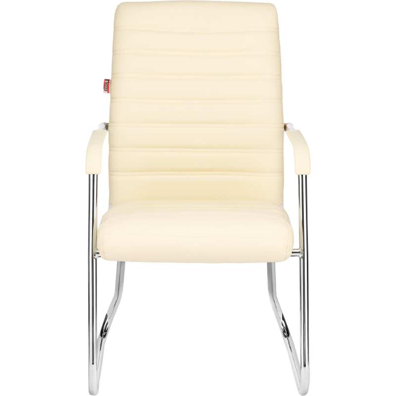 Конференц-кресло BN_TQ_Echair-806 VPU-1 кожзам бежевый, хром - фото 2