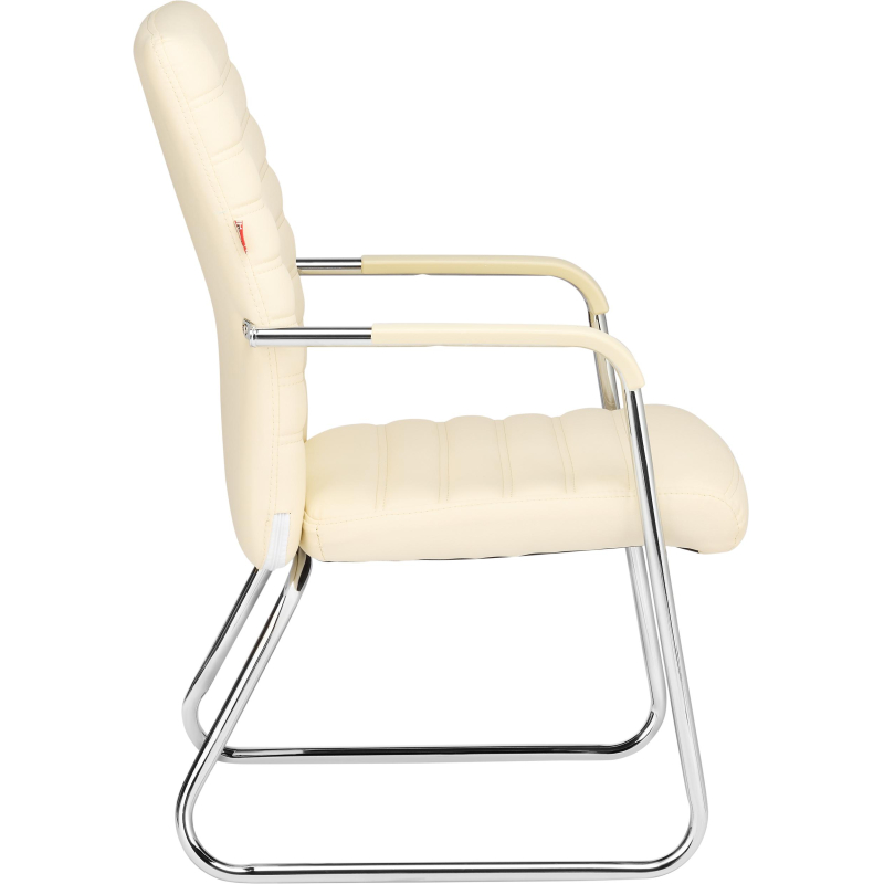 Конференц-кресло BN_TQ_Echair-806 VPU-1 кожзам бежевый, хром - фото 4