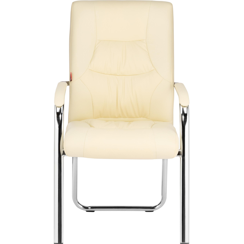 Конференц-кресло BN_TQ_Echair-807 VPU-1 кожзам бежевый, хром - фото 2