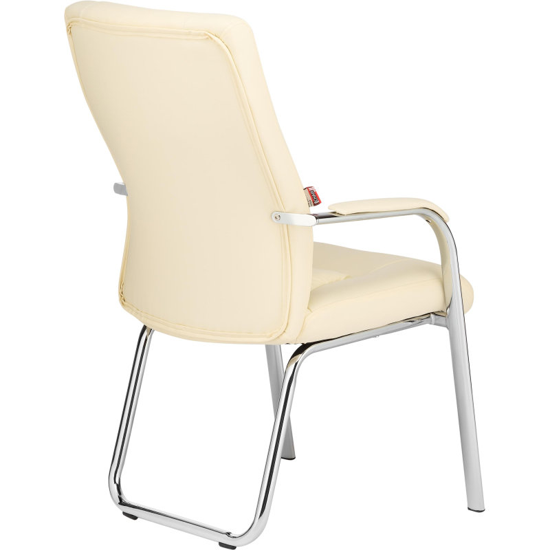 Конференц-кресло BN_TQ_Echair-807 VPU-1 кожзам бежевый, хром - фото 3