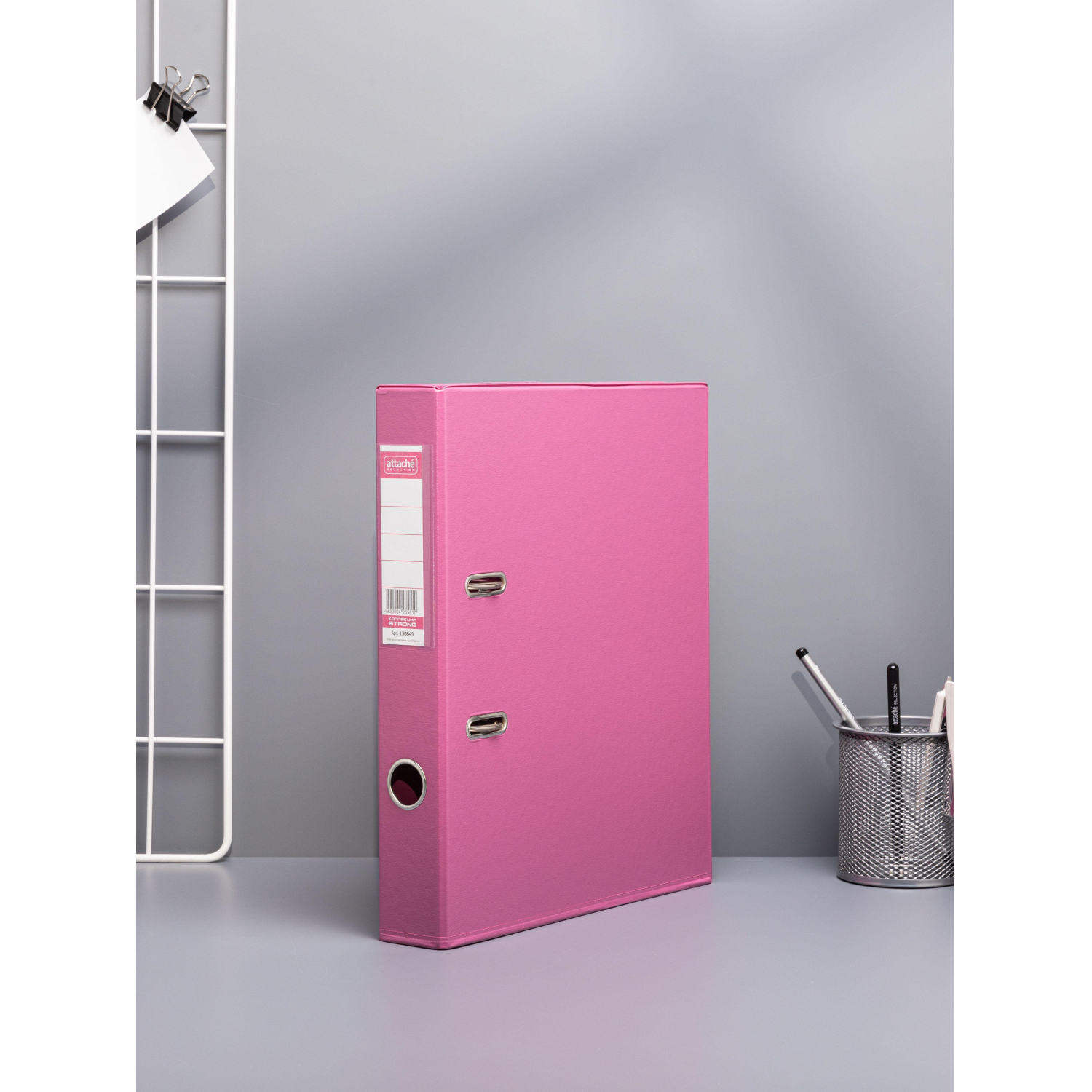 Папка-регистратор Strong Line  50мм, фуксия , ПБП2,карм.кор - фото 12