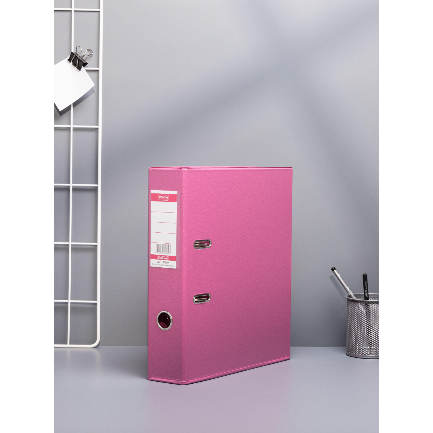 Папка-регистратор Strong Line 70мм, фуксия , ПБП2,карм.кор - фото 9