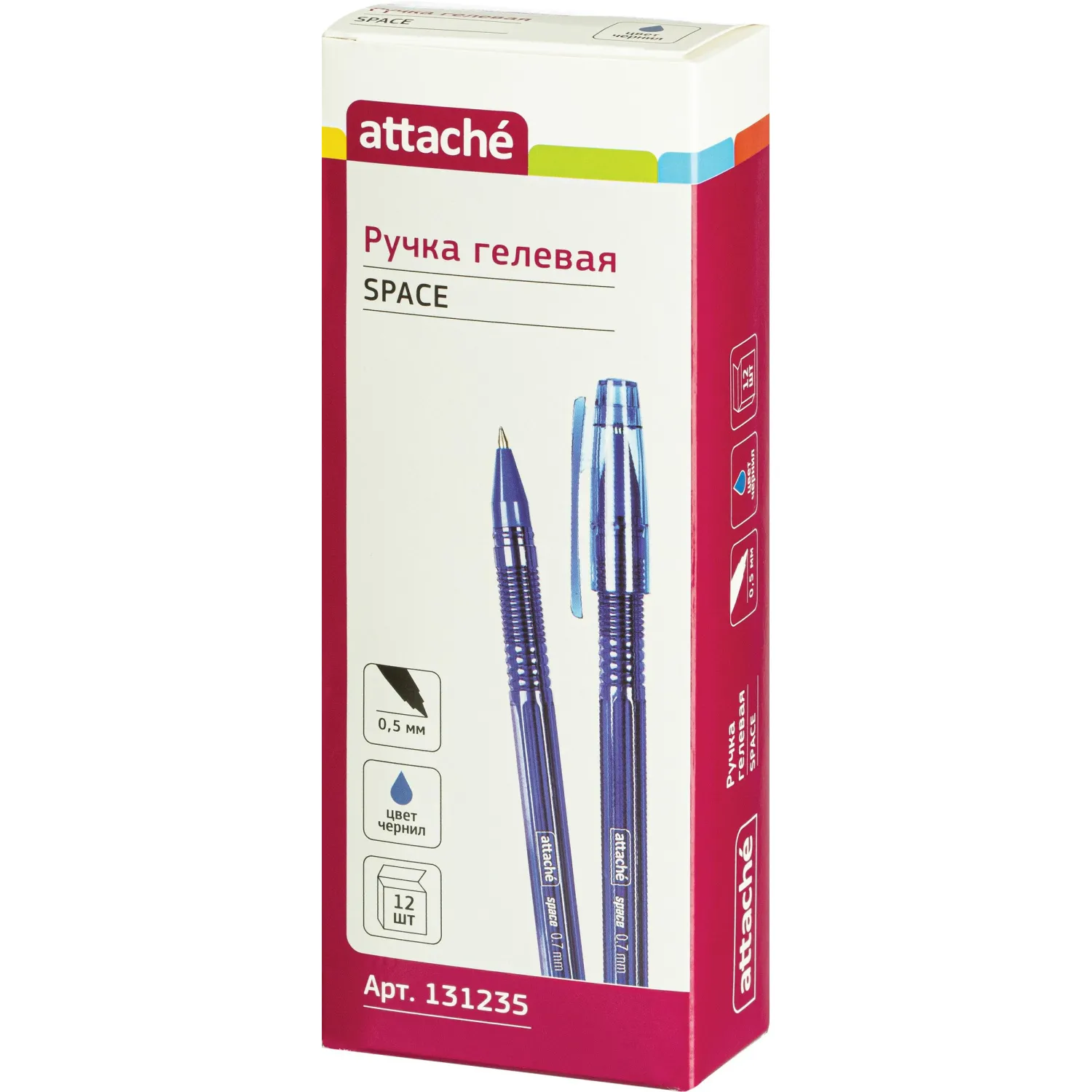 Ручка гелевая неавтомат. Attache Space 0,5мм синий Россия - фото 2