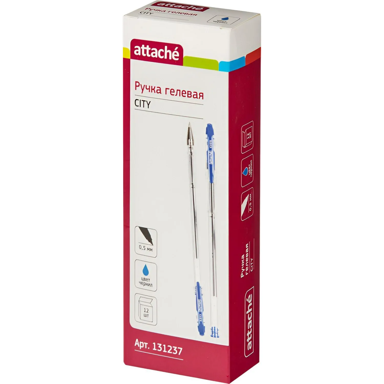 Ручка гелевая неавтомат. Attache Space 0,5мм черный Россия - фото 3