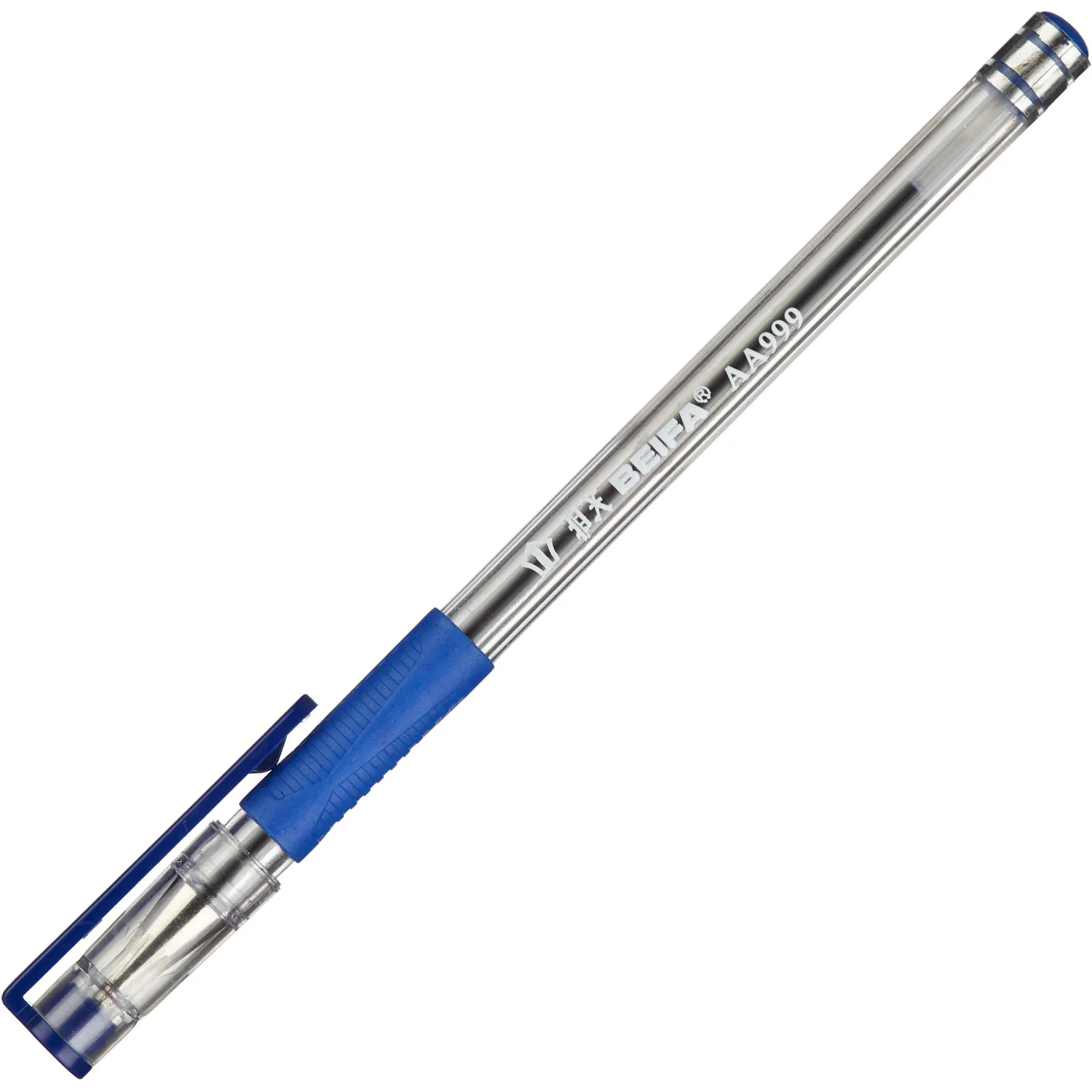 Ручка шариковая неавтомат. Beifa АА999 0,5мм синий с рез.манж.Китай - фото 2