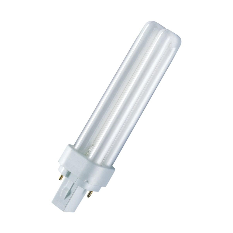 Лампа люминесцентная КЛЛ неинтегрированная OSRAM CFL DULUX D 18W/840 G24D-2 - фото 2