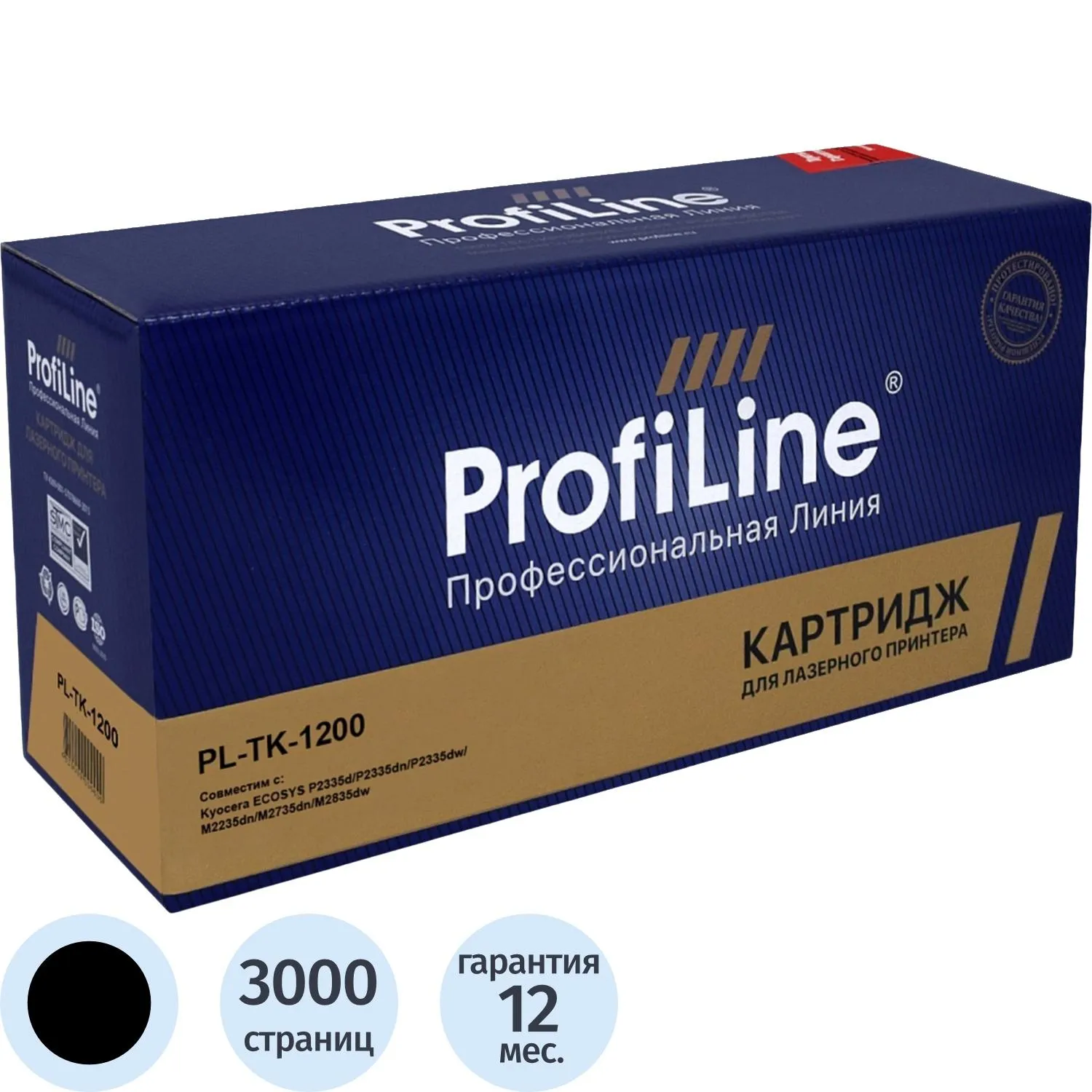 Тонер-картридж Profiline TK-1200 чер. для Kyocera ECOSYS M2235/P2335/M2735 - фото 1