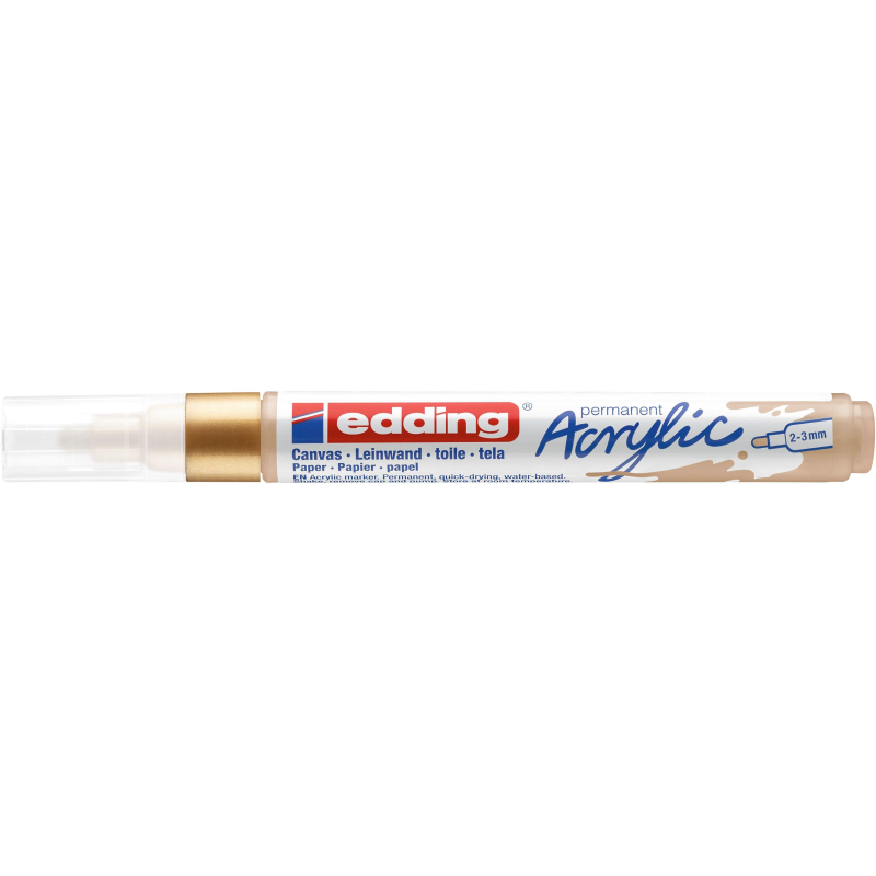 Маркер акриловый Edding 5100/924.кругл.нак. 2-3 мм. Цвет Золотой - фото 2