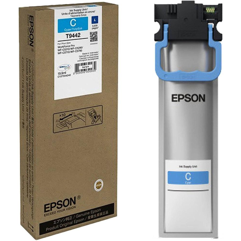 Картридж струйный Epson T9442 C13T944240 голубой для WF-C5xxx - фото 1