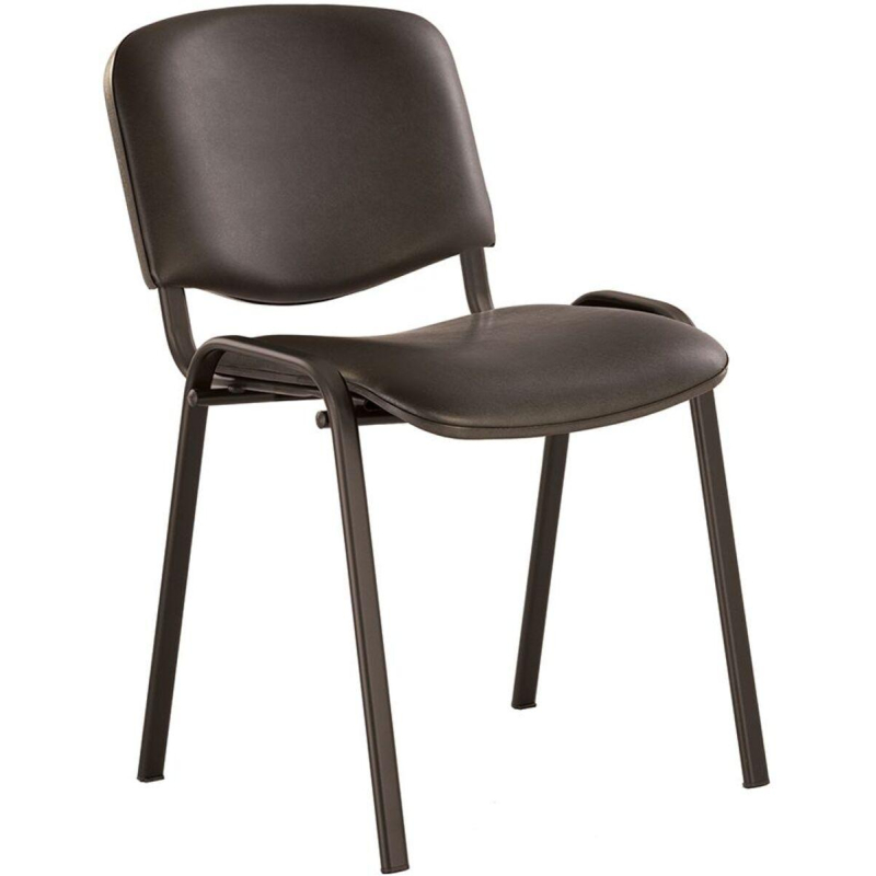 Стул UA_EChair Rio(ИЗО/ISO) черн, к/з черный V-4 - фото 1