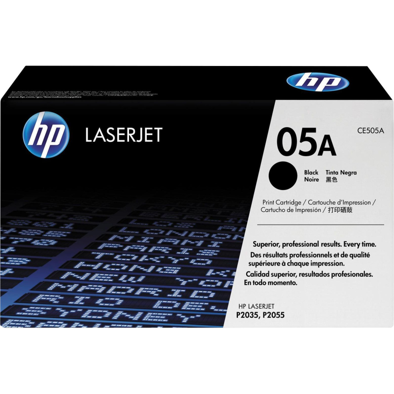 Картридж лазерный HP (CE505A) LaserJet P2035/P2055 и другие, №05А, оригинальный, ресурс 2300 стр. - фото 1